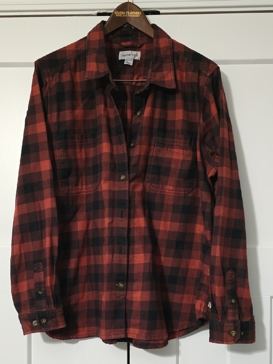 Carhartt Tops - Carhartt Womens Red & Black Plaid Flannel Shirt